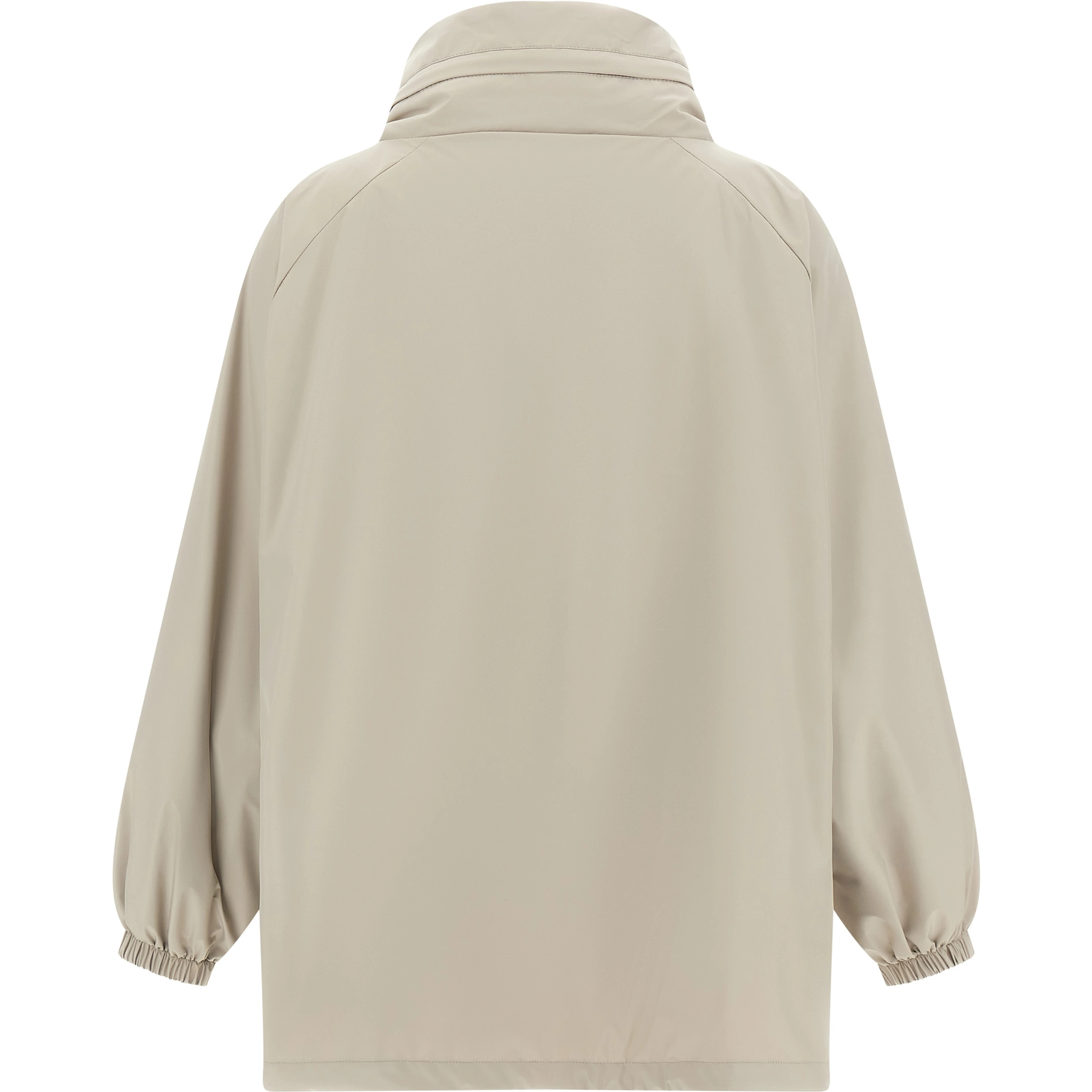Gray Polyester Shell Jacket