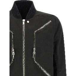 Black Polyester Bomber