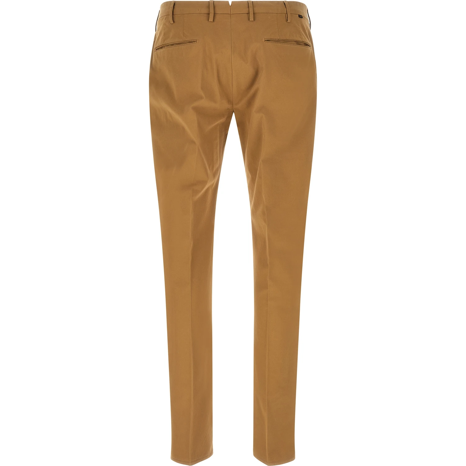 Brown Cotton Casual Pants