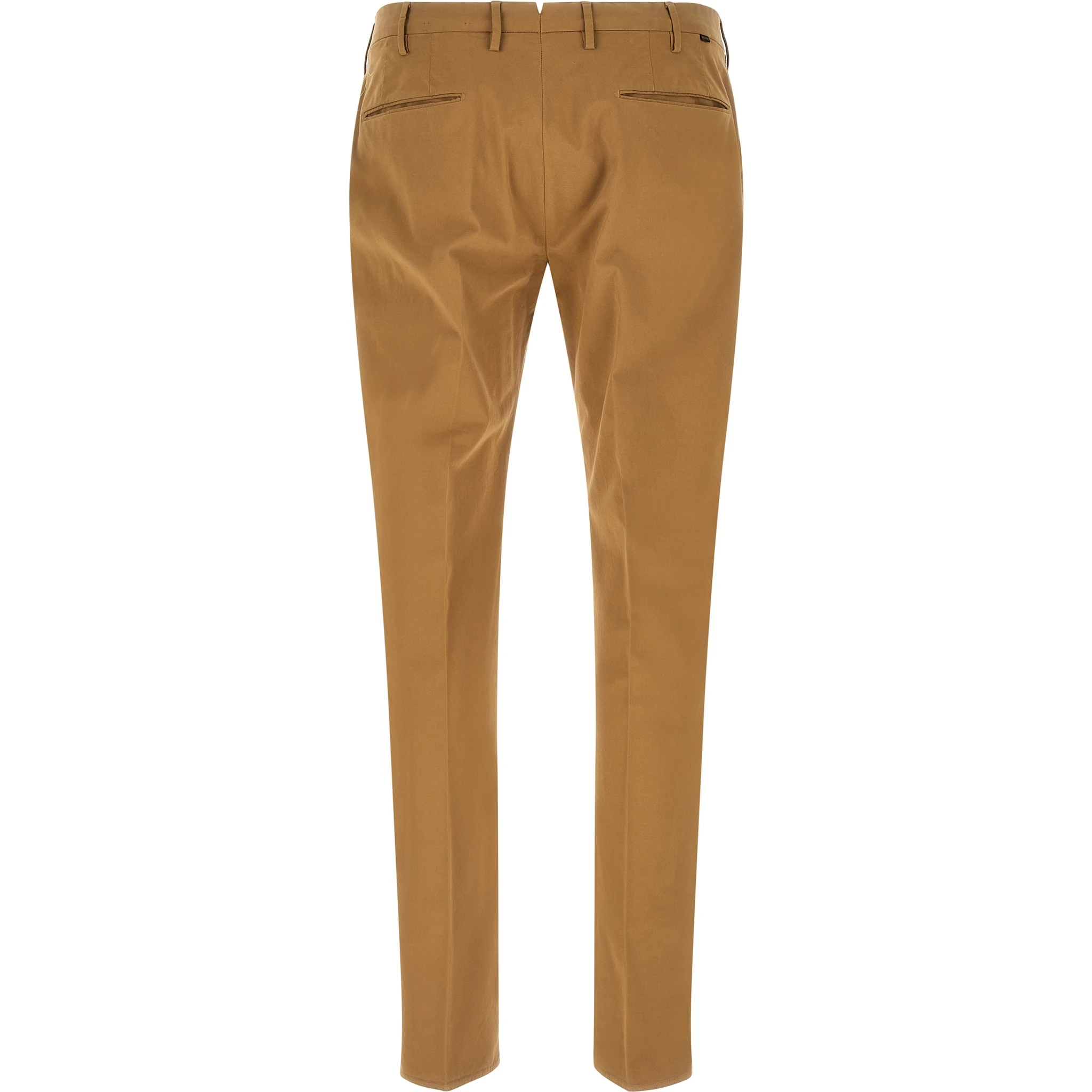 Brown Cotton Casual Pants