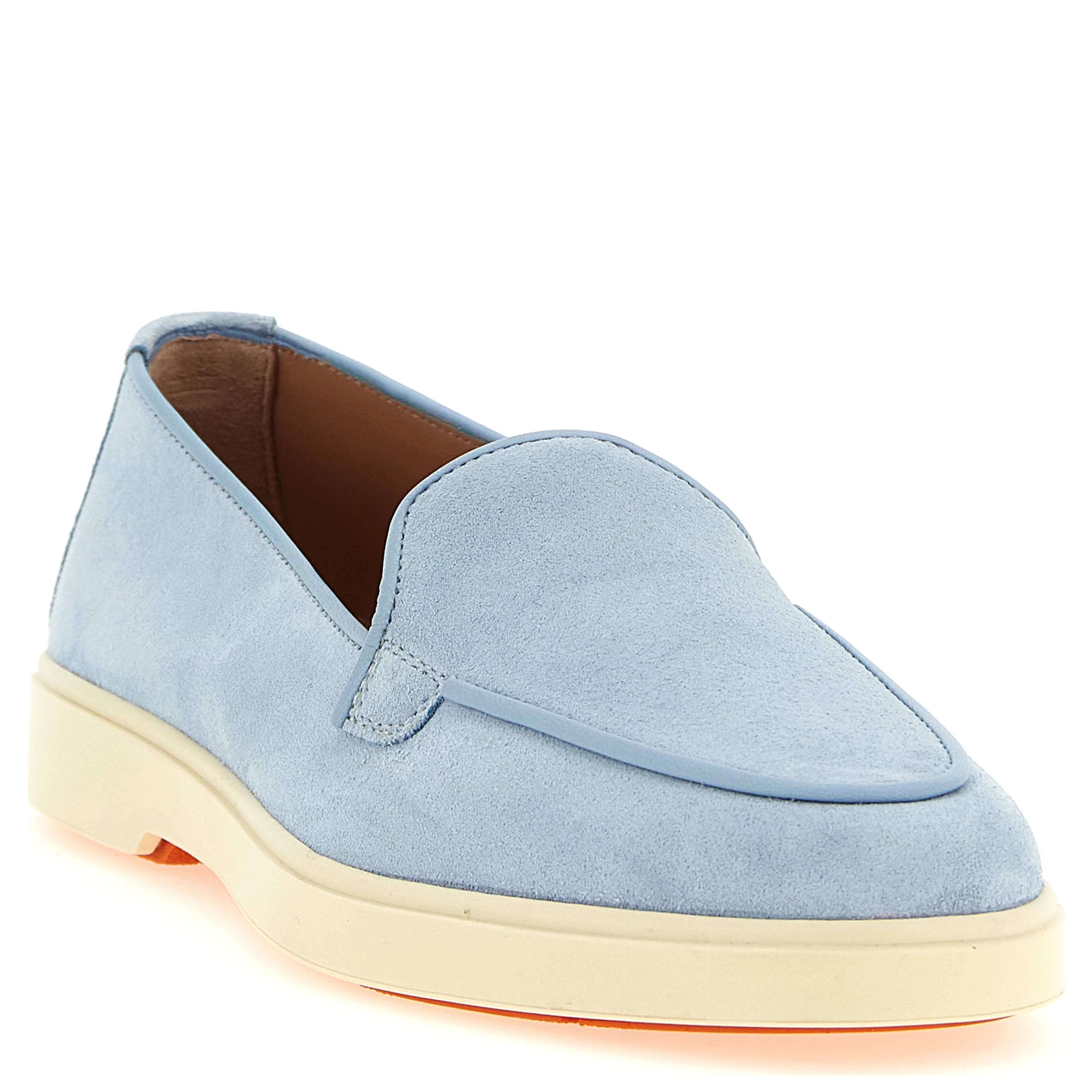 Blue Calfskin Slip-On Loafers