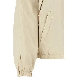 Beige Polyester Shell Jacket