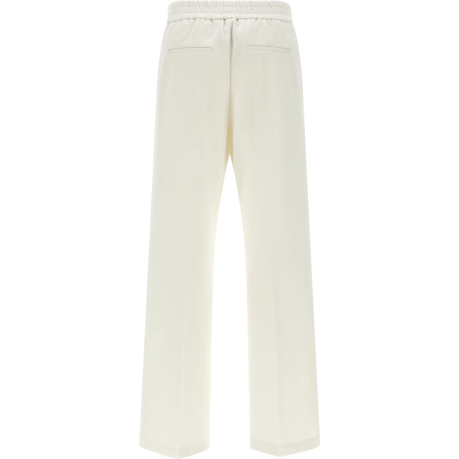 White Cotton Casual Pants