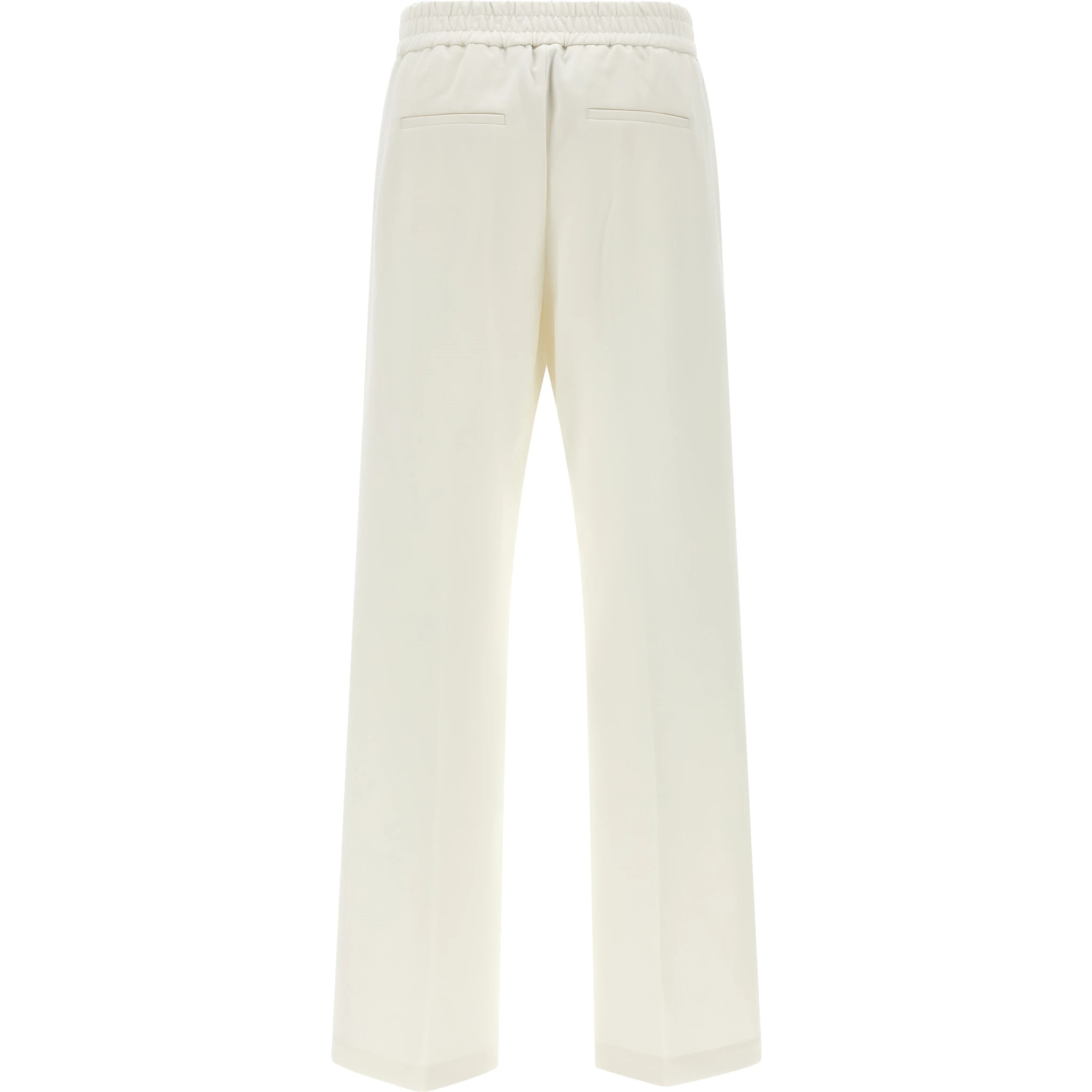 White Cotton Casual Pants