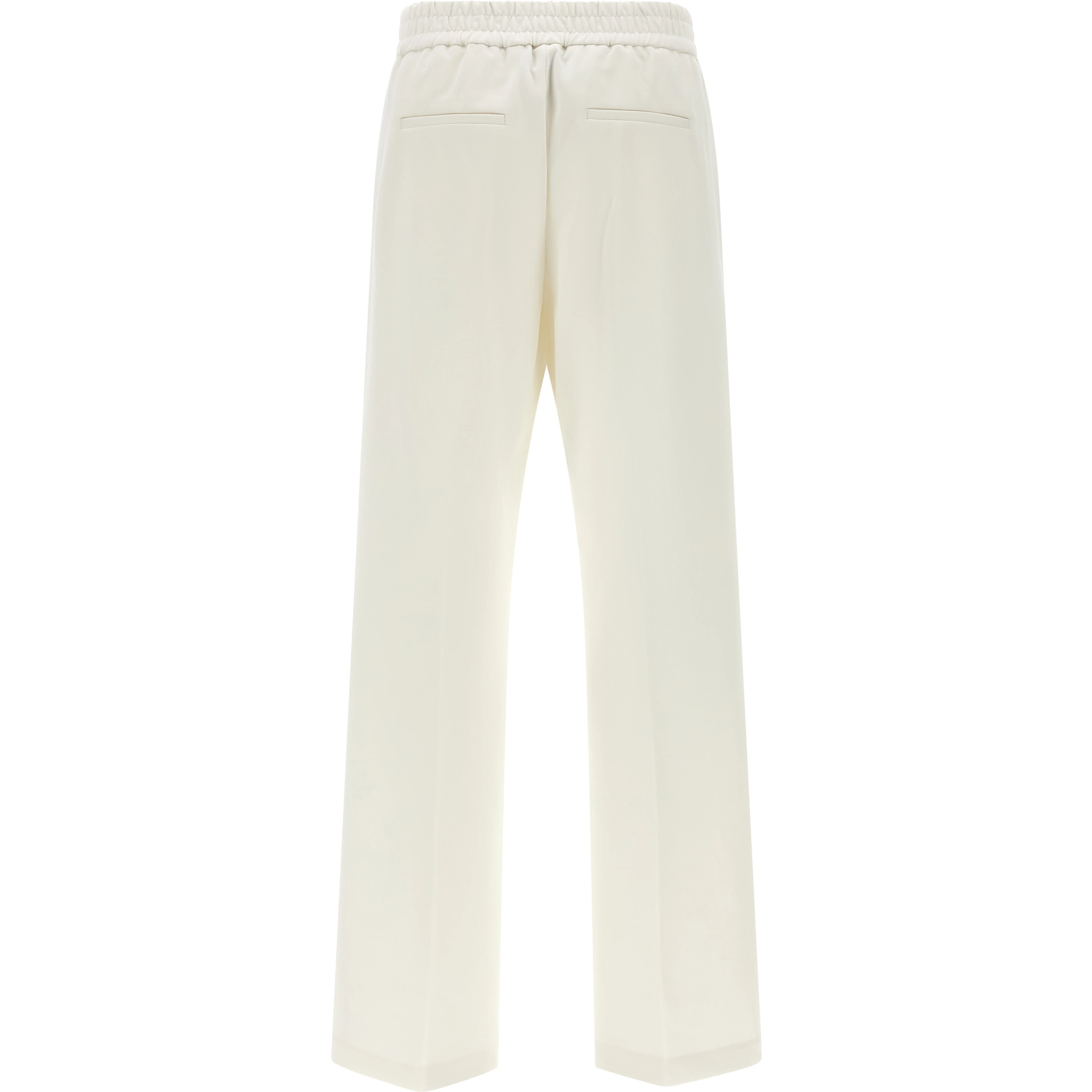 White Cotton Casual Pants