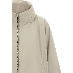 Gray Polyester Shell Jacket