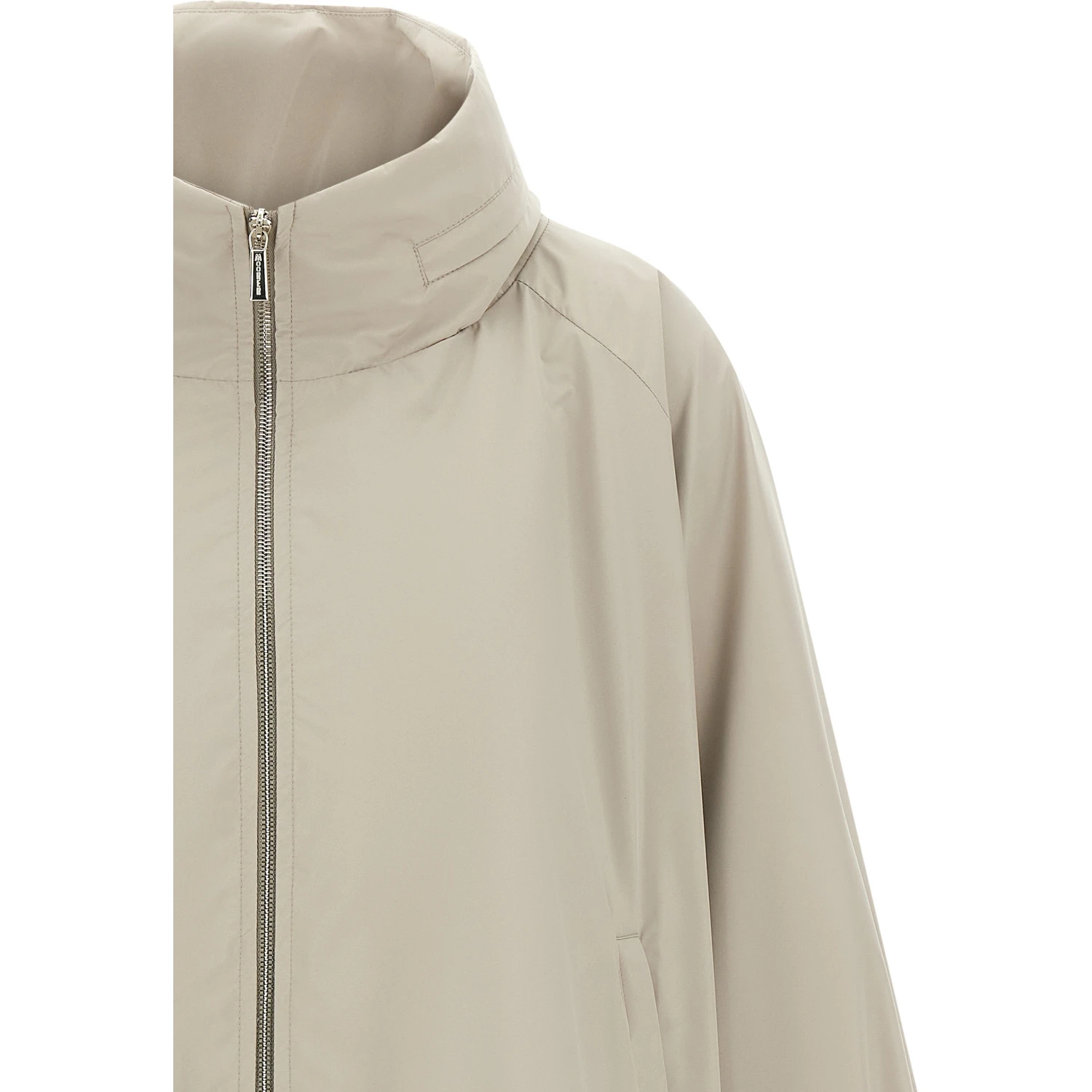 Gray Polyester Shell Jacket