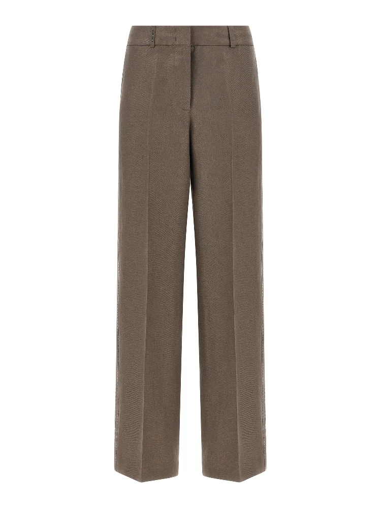 Brown Linen Pants
