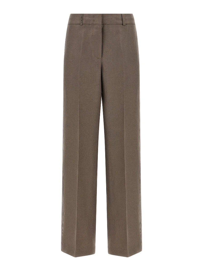 Brown Linen Pants