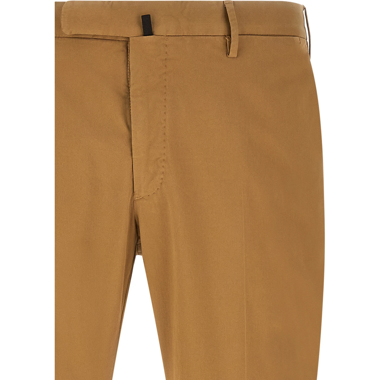 Brown Cotton Casual Pants