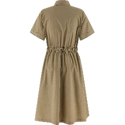 Bicolor Cotton Midi Dress