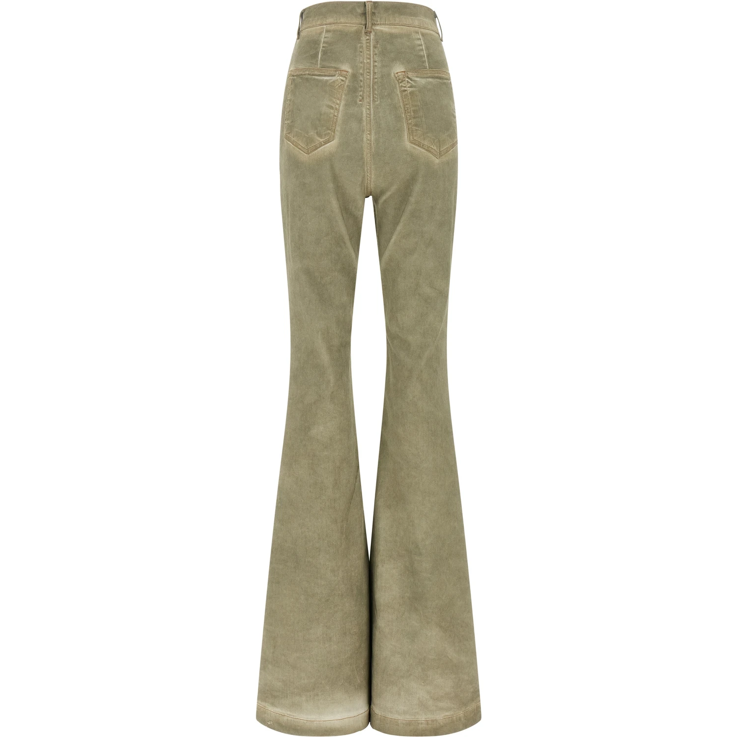 Beige Cotton Bootcut Jeans