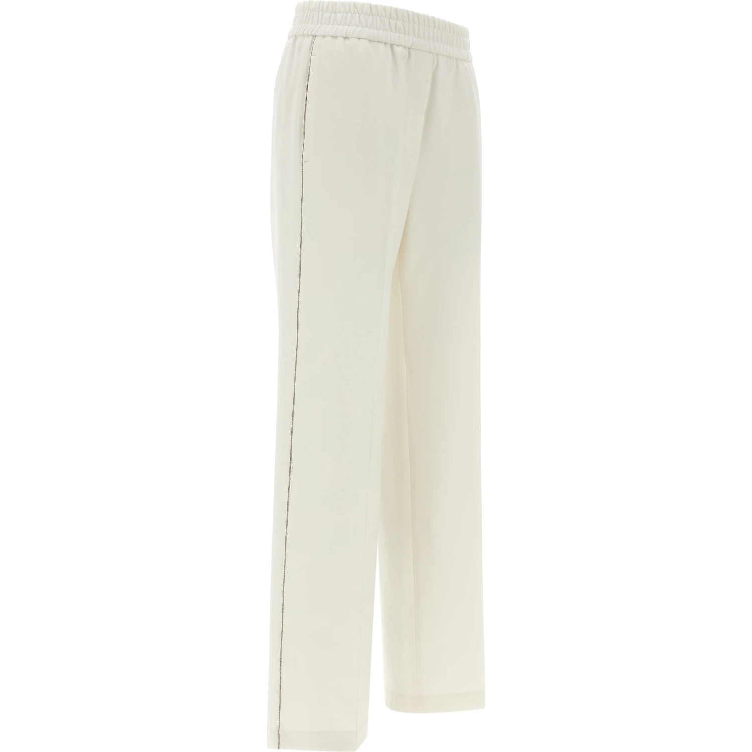 White Cotton Casual Pants