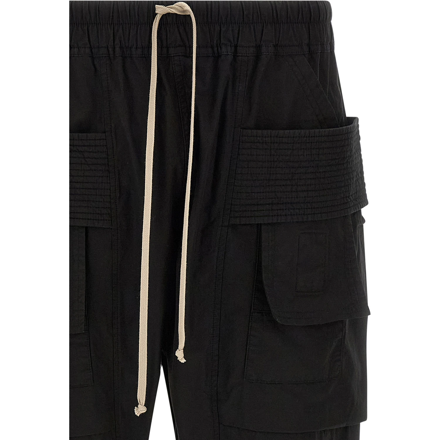 Black Cotton Cargo Pants