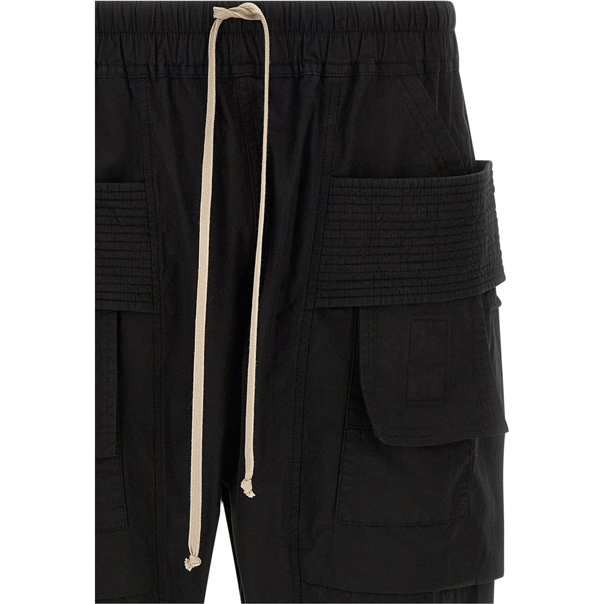 Black Cotton Cargo Pants