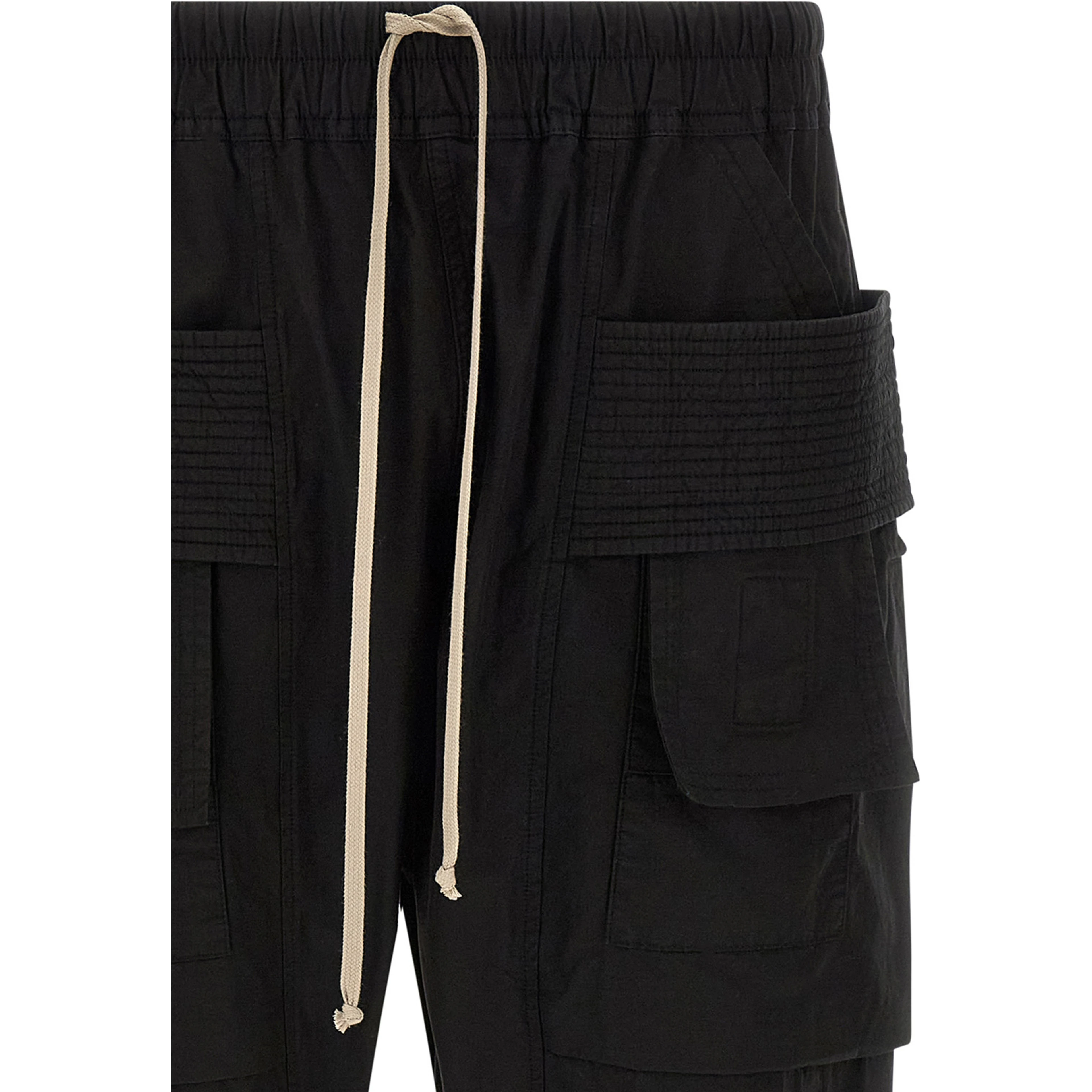 Black Cotton Cargo Pants