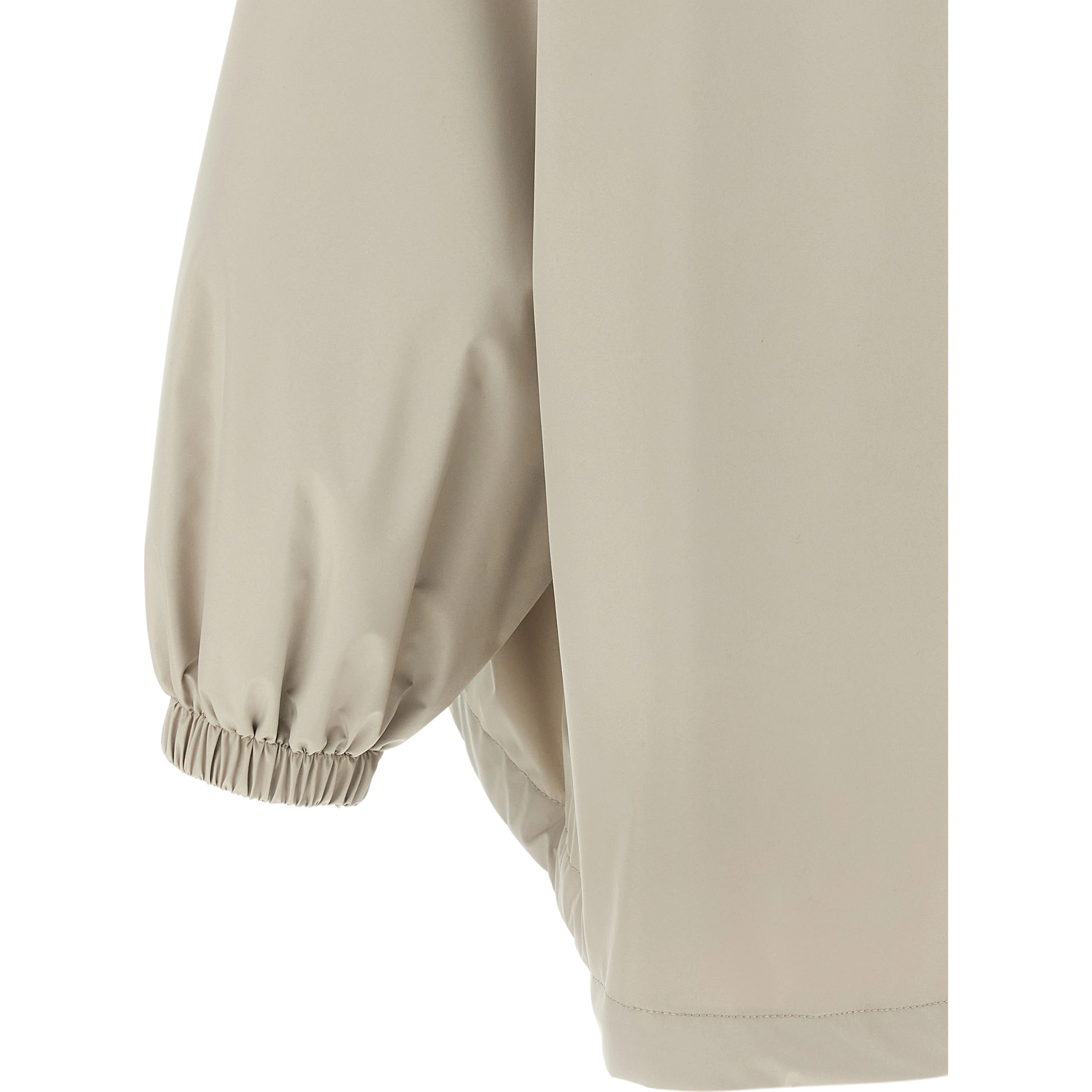 Gray Polyester Shell Jacket