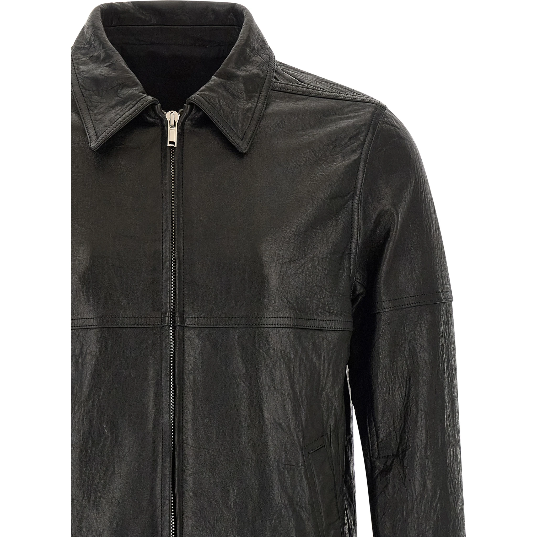 Black Lamb Leather Leather Jacket