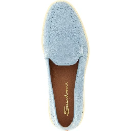Blue Calfskin Slip-On Loafers