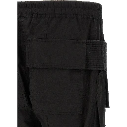 Black Cotton Cargo Pants