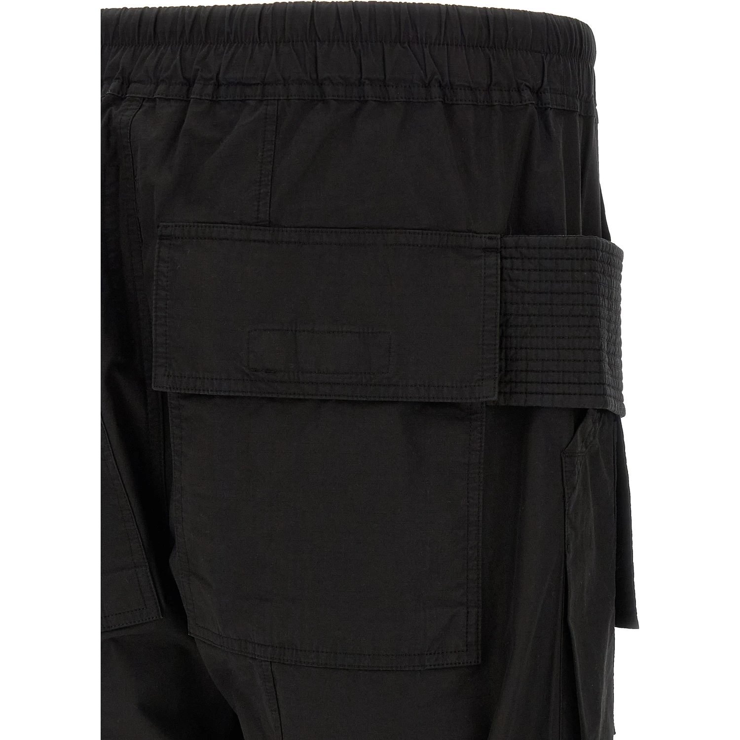 Black Cotton Cargo Pants