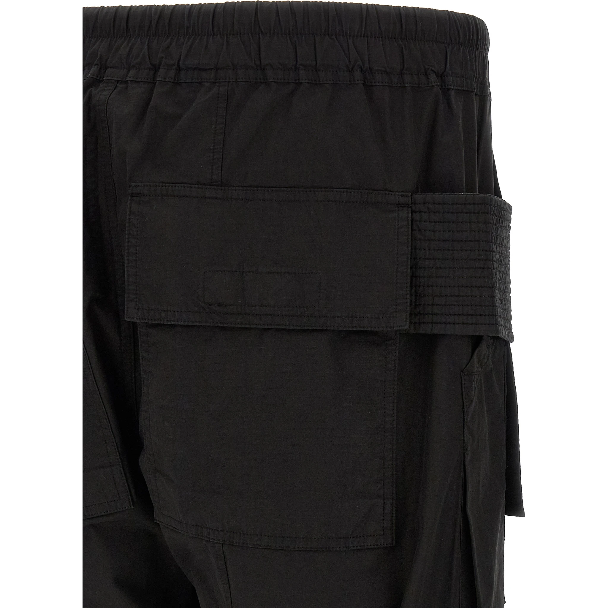 Black Cotton Cargo Pants