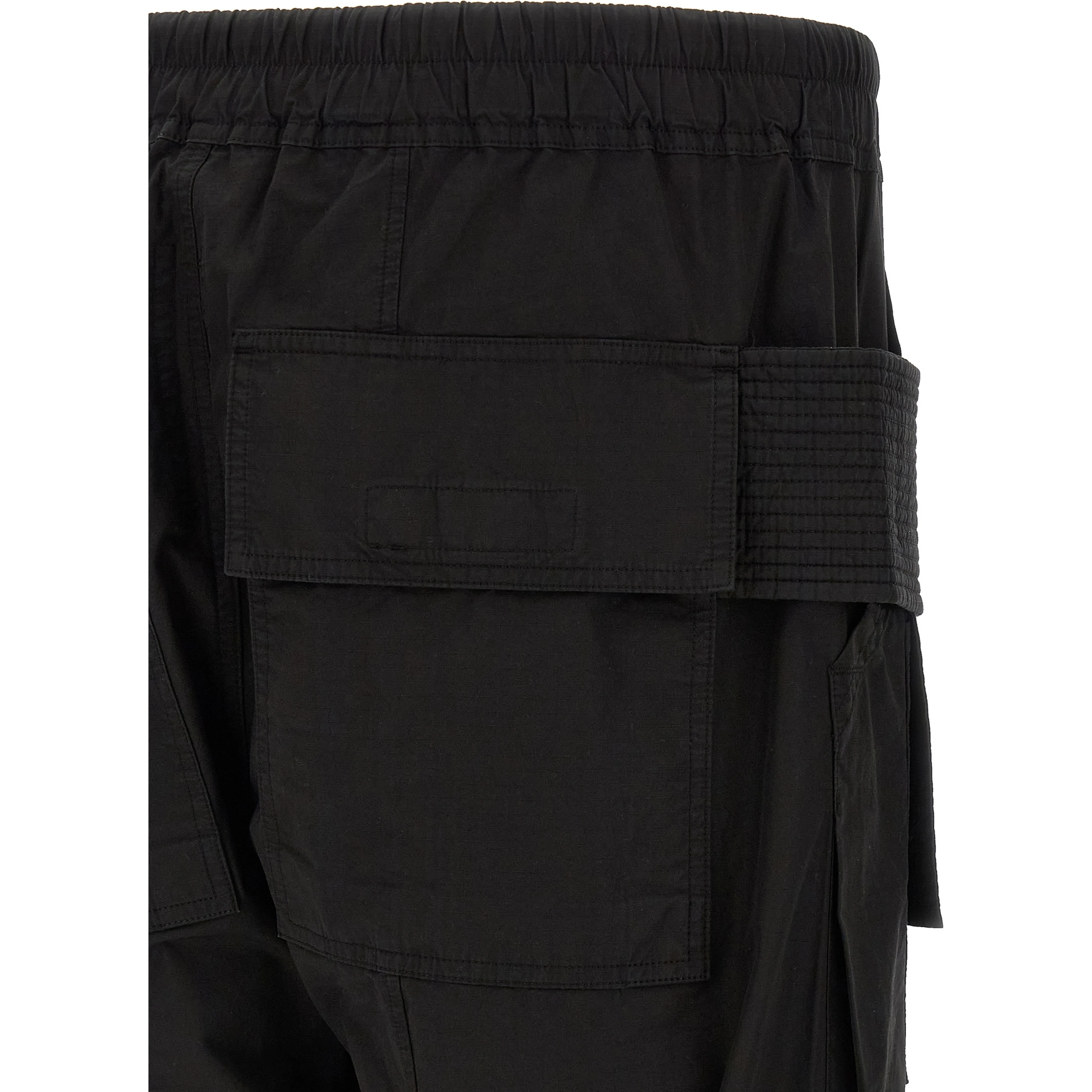 Black Cotton Cargo Pants