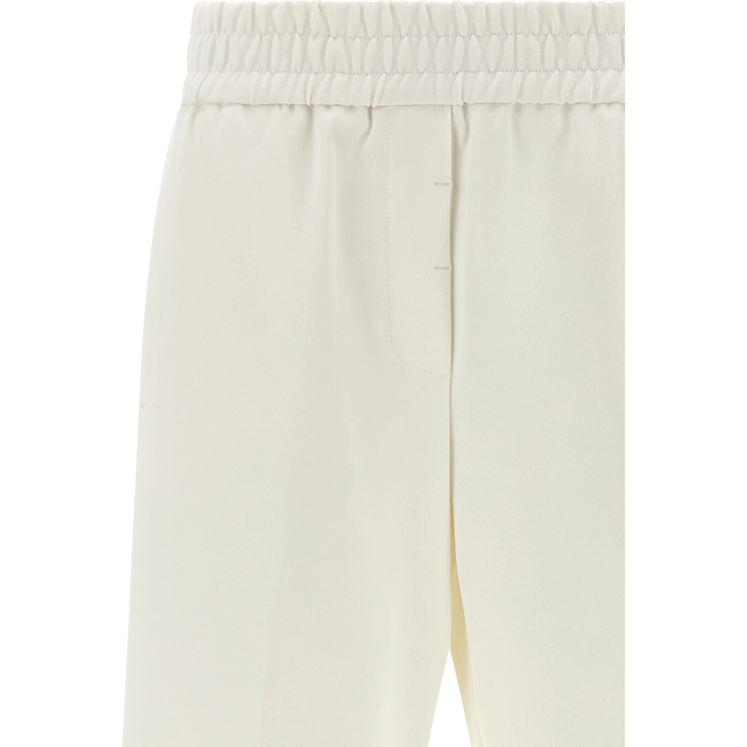 White Cotton Casual Pants