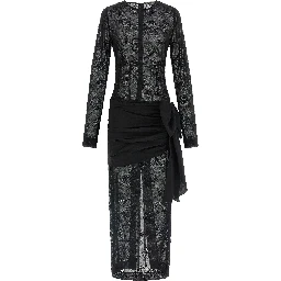 Black Viscose Long Dress