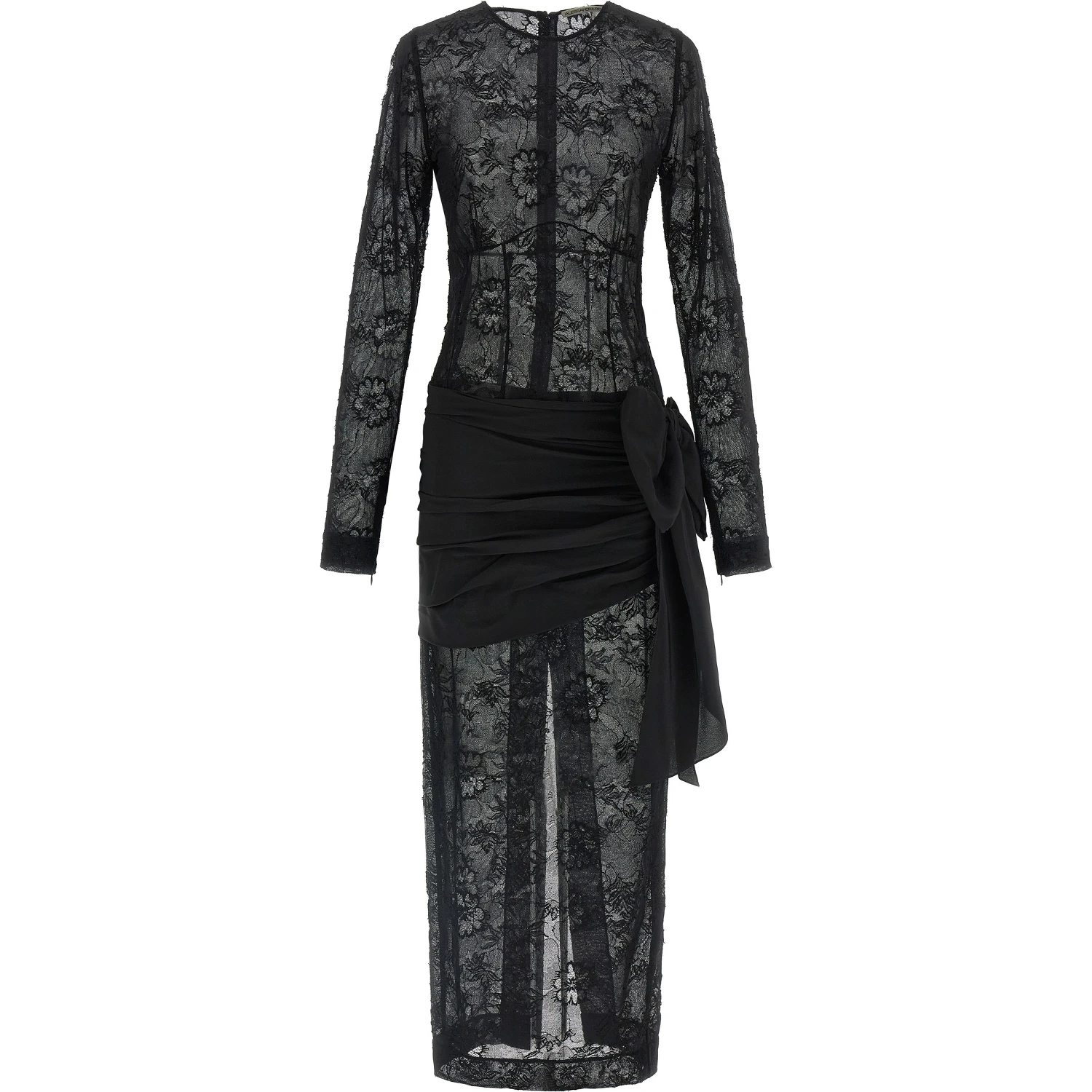 Black Viscose Long Dress