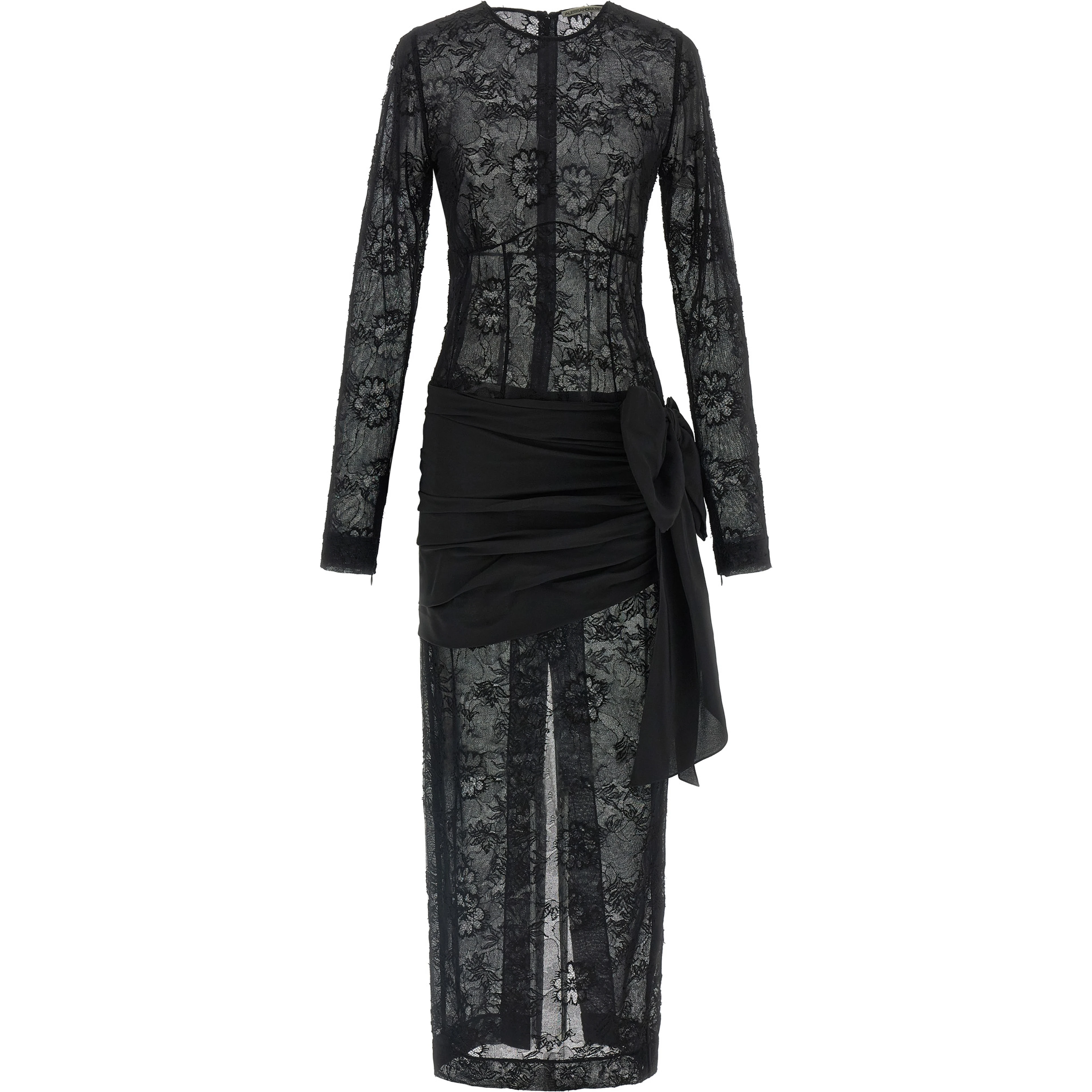 Black Viscose Long Dress
