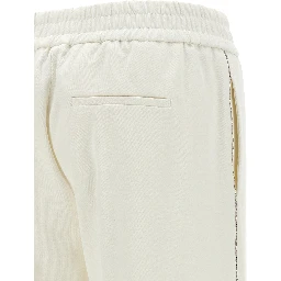 White Cotton Casual Pants