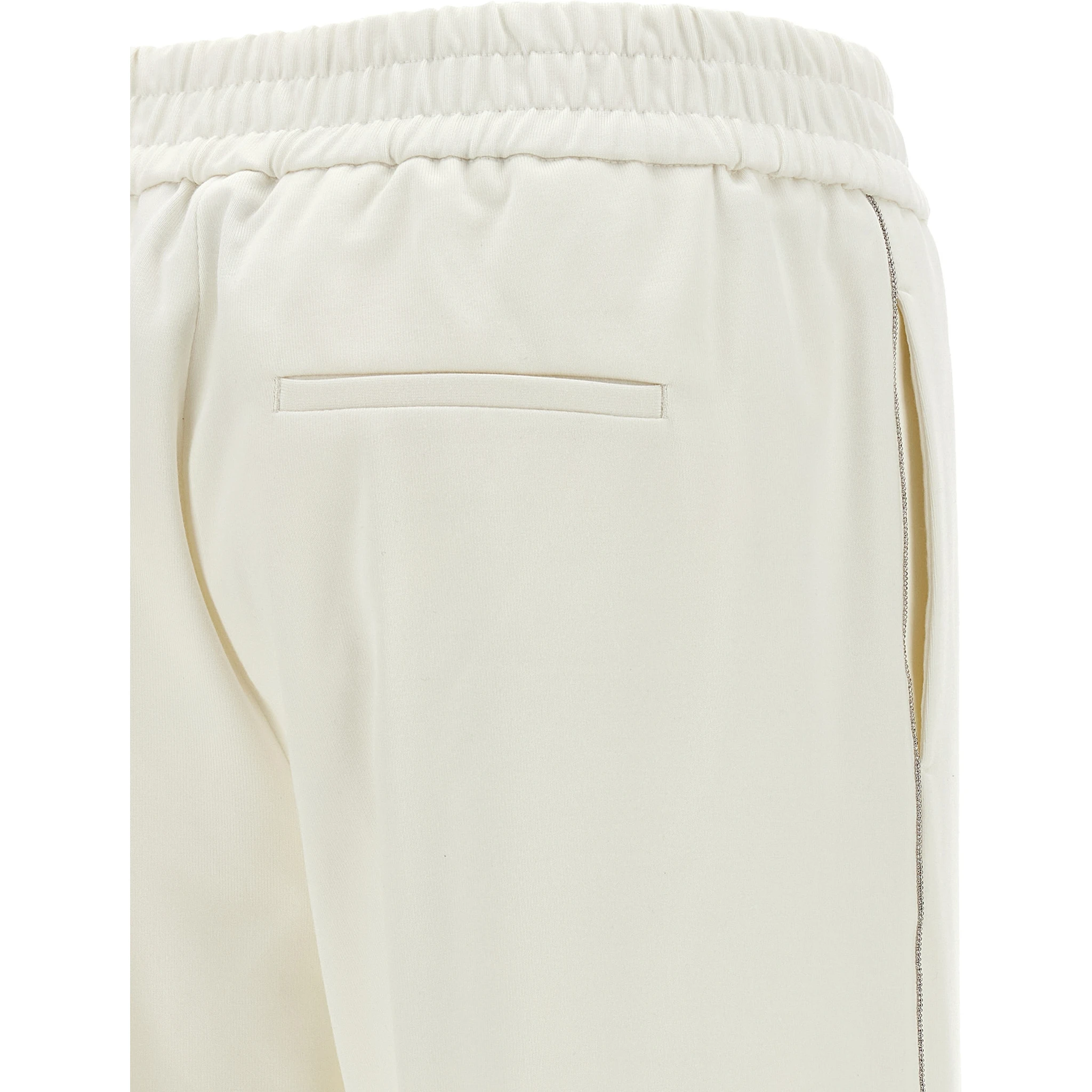 White Cotton Casual Pants