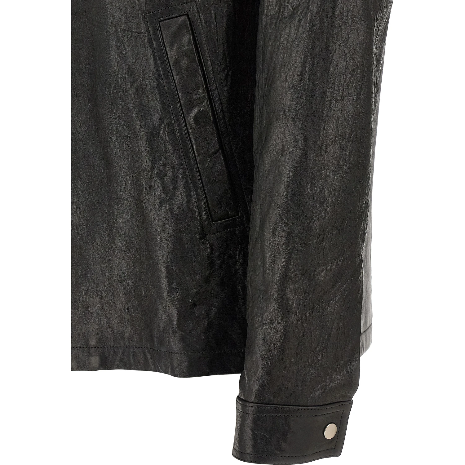 Black Lamb Leather Leather Jacket