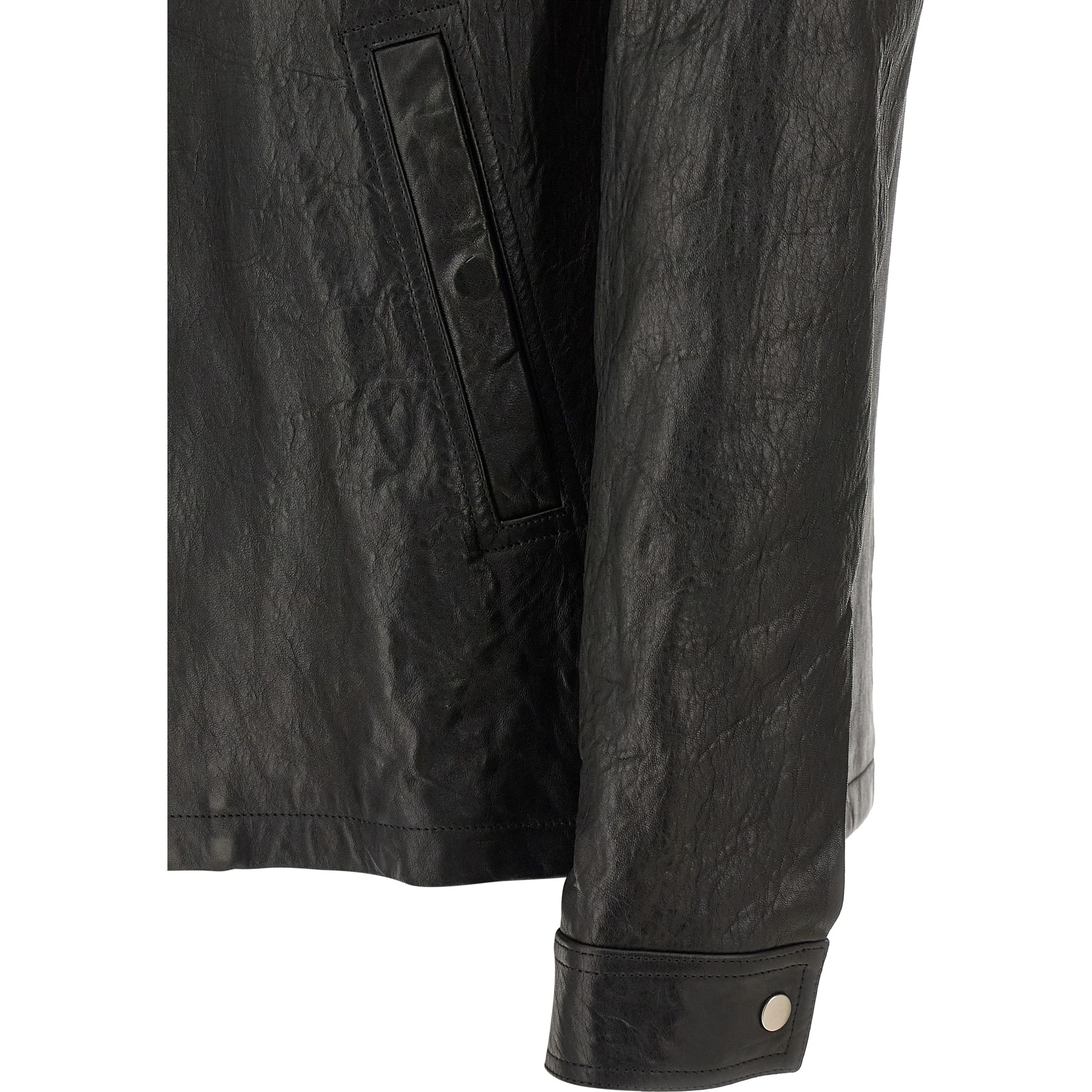 Black Lamb Leather Leather Jacket