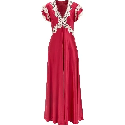 Fuchsia Viscose Long Dress