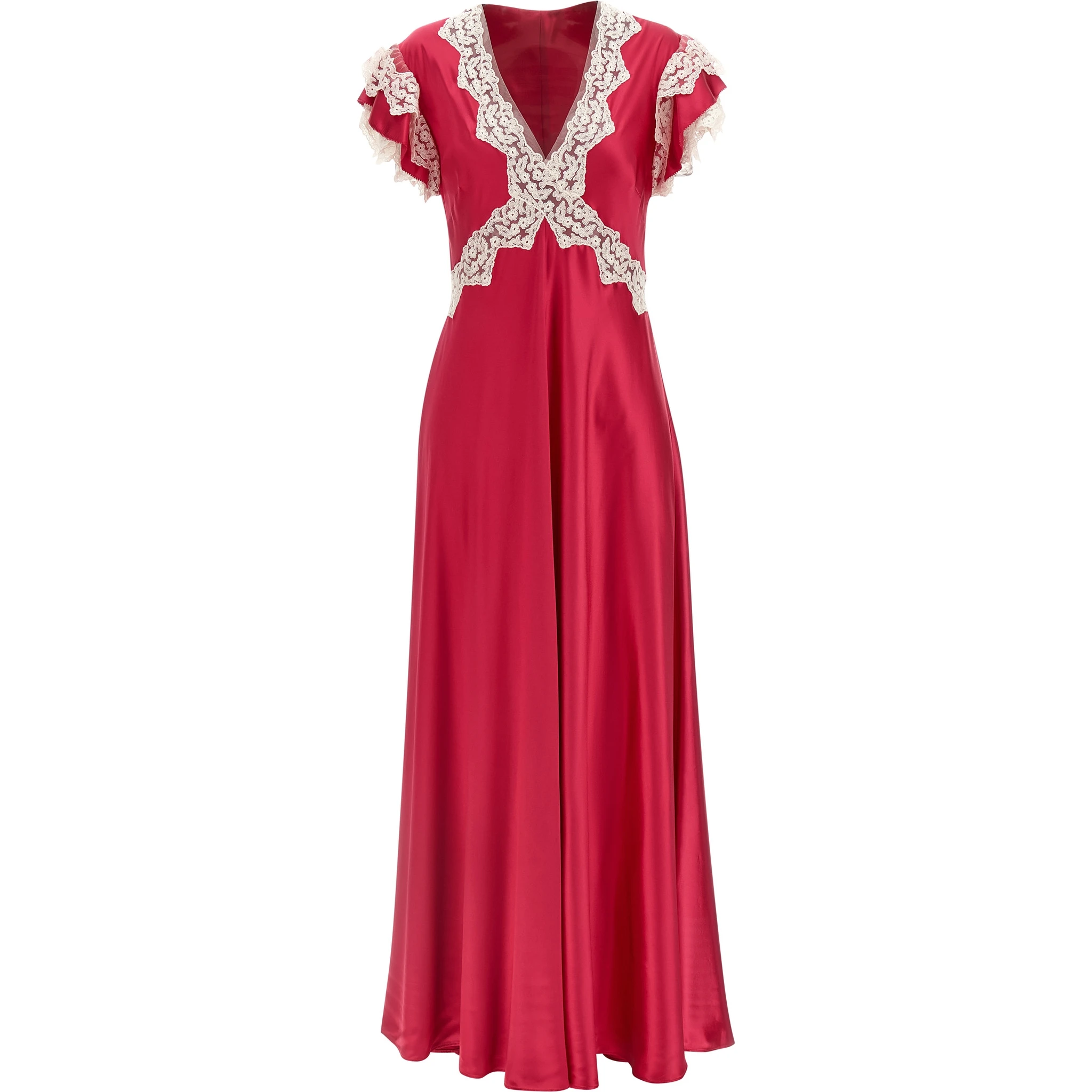 Fuchsia Viscose Long Dress