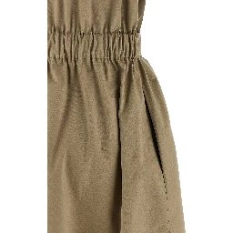 Bicolor Cotton Midi Dress