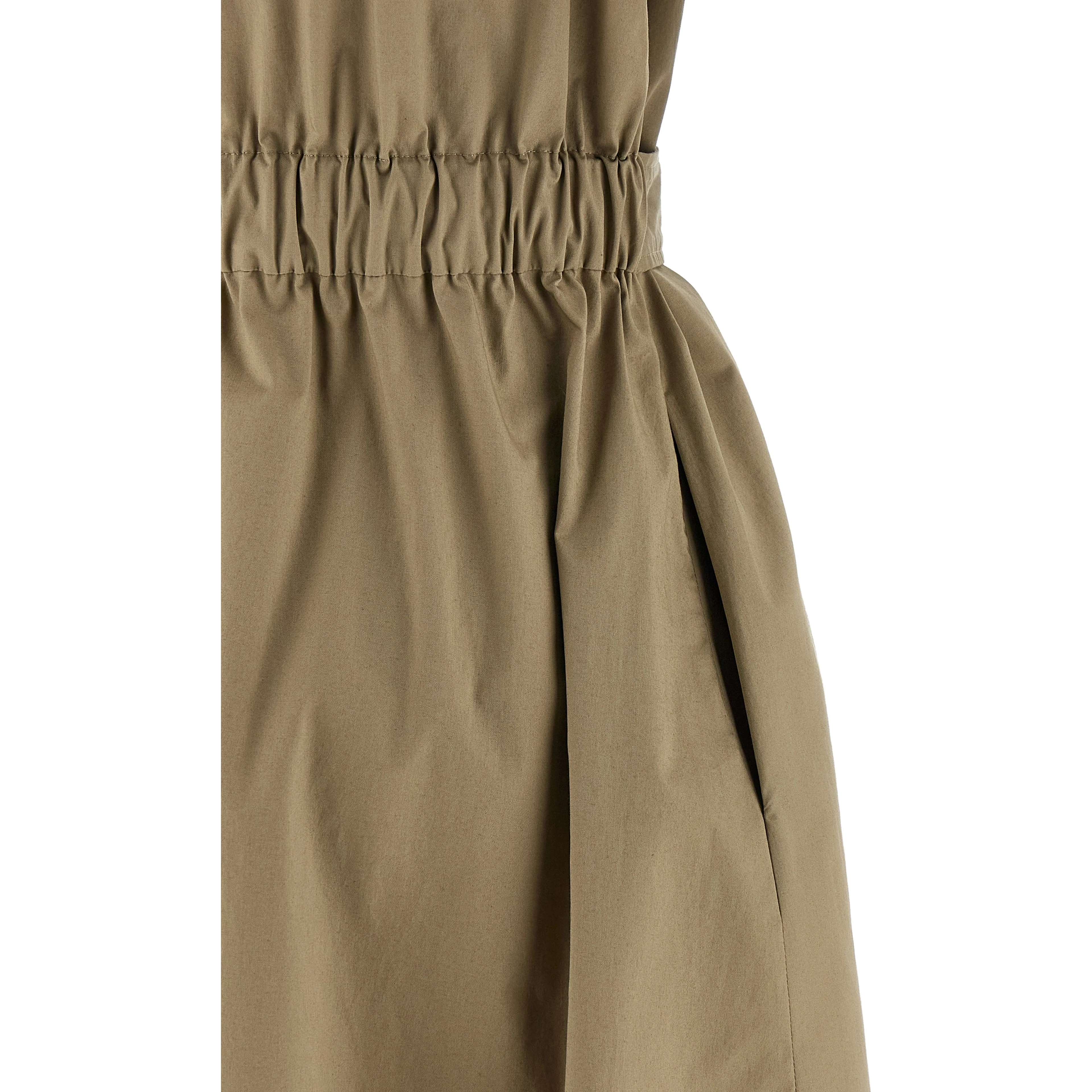 Bicolor Cotton Midi Dress
