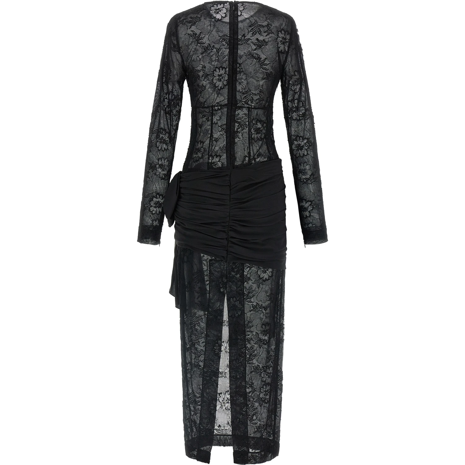 Black Viscose Long Dress