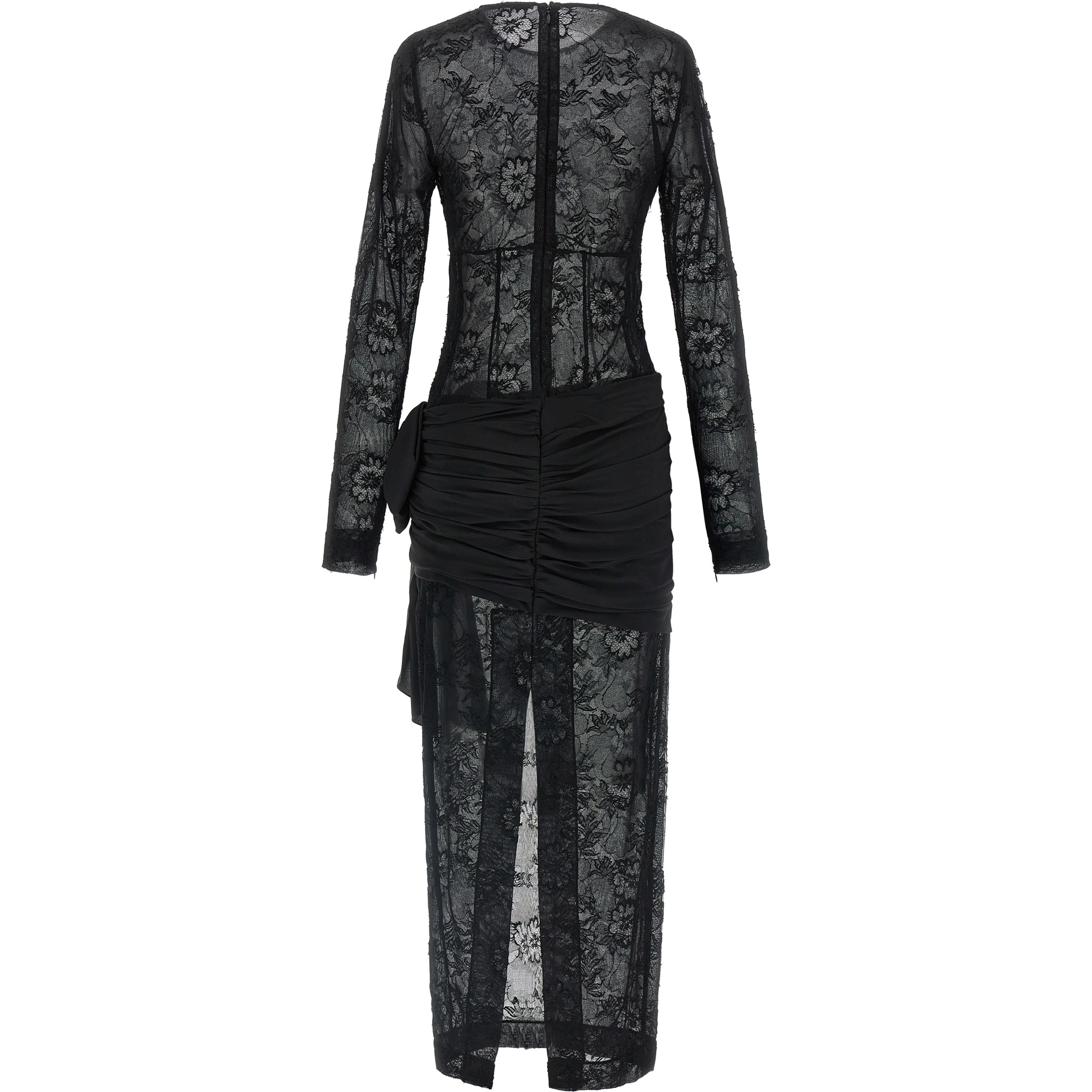 Black Viscose Long Dress