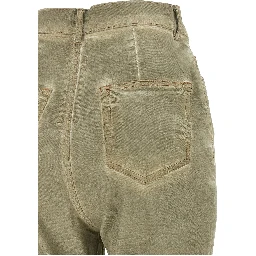 Beige Cotton Bootcut Jeans