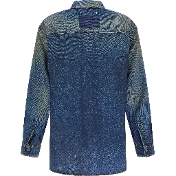 Blue Polyester Blouse