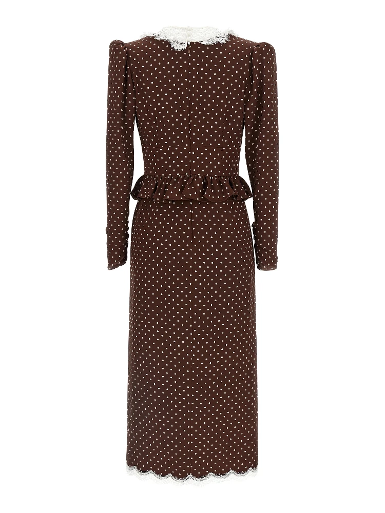 Brown Silk Midi Dress alternative