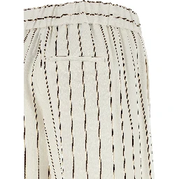 White Linen Casual Pants