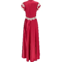 Fuchsia Viscose Long Dress