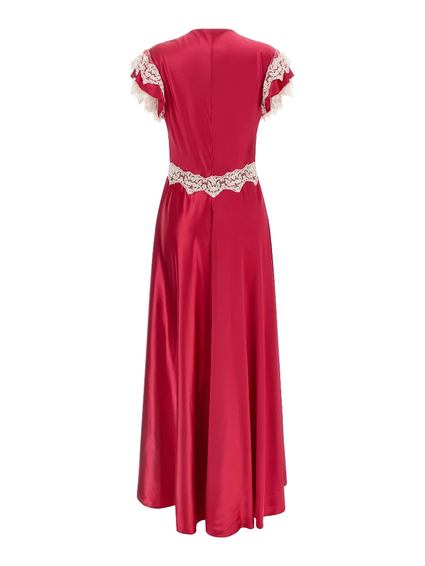 Fuchsia Viscose Long Dress