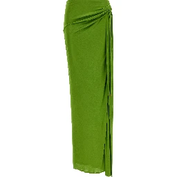 Bicolor Viscose Mini Skirt
