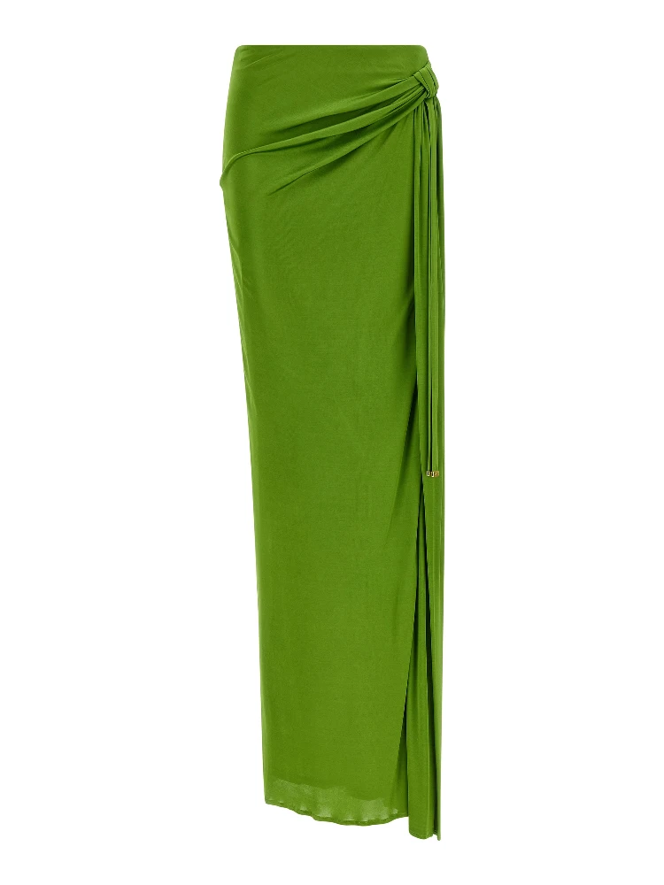Bicolor Viscose Mini Skirt