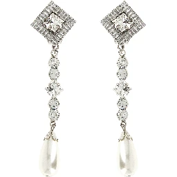 Silver Plastic Earrings